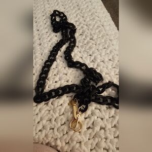 The Darling Effect New Black Purse Chain Strap with Gold Clasp